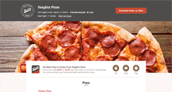 Desktop Screenshot of myheightspizza.com