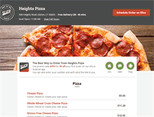 Tablet Screenshot of myheightspizza.com